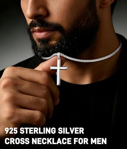 4mm Sterling Silver Cuban Link Chain 18 in, view 4