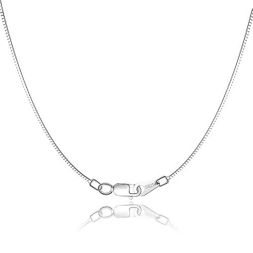 0.8mm Sterling Silver Box Chain 18 in
