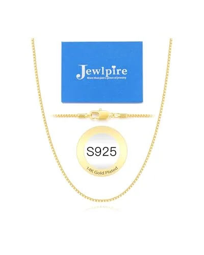 1.3mm Gold over Sterling Silver Box Chain 18 in