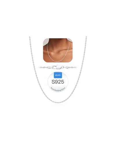 Dainty 1.5mm Sterling Silver Rope Chain 24 in