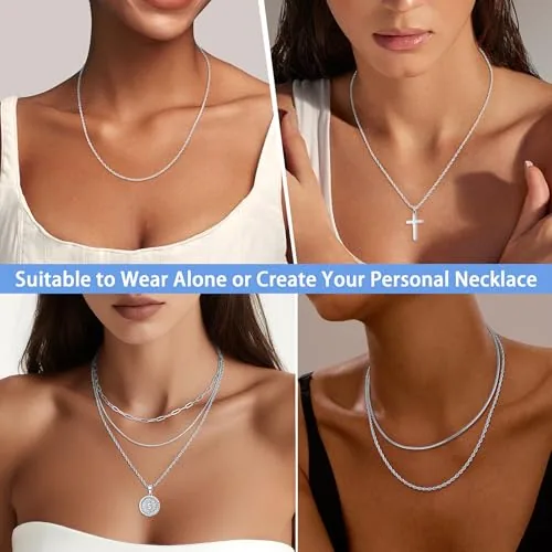 2mm Sterling Silver Rope Chain 18 in, Style JP-DPTFD, view 4