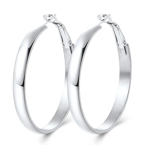 4mm Sterling Silver Hoop Earrings