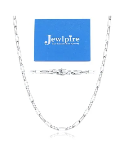 2.5mm Sterling Silver Paperclip Chain 18 in