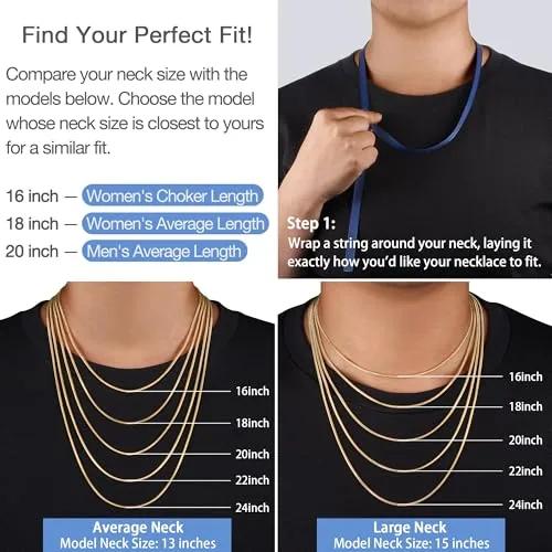 2.5mm 18K Gold Plated Chain Necklace 24 in, view 2