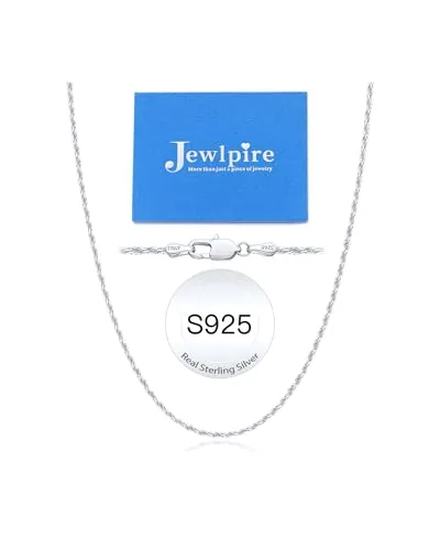 1.5mm Sterling Silver Rope Chain 20 in, Style JP-MHR3Z