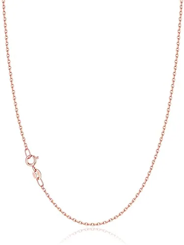 1.2mm Rose Gold over Sterling Silver Cable Chain 17 in