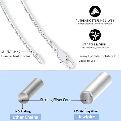 1.1mm Sterling Silver Box Chain 18 in, view 2