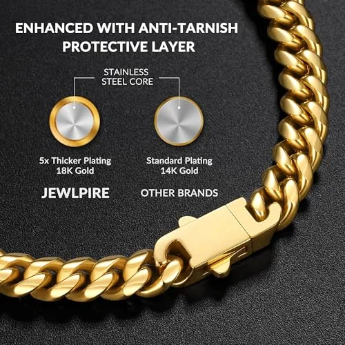 6mm Steel Cuban Link Chain 20 in, Style JP-FJH1B, view 3