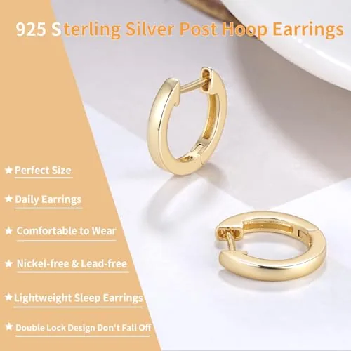 15mm 14K Gold over Sterling Silver Hoop Earrings, Style JP-2KP6C, view 2