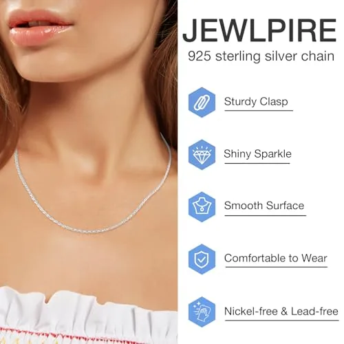 1.5mm Sterling Silver Rope Chain 20 in, Style JP-MHR3Z, view 2