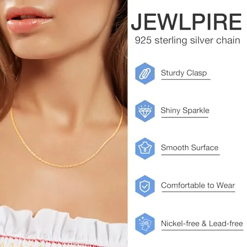 1.5mm 14K Gold over Sterling Silver Rope Chain 18 in, Style JP-LZSD6, view 2