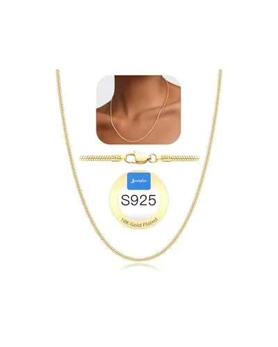 2mm 18K Gold Plated Chain Necklace 24 in