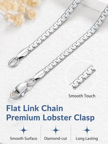3mm Flat Link Chain 22 in, view 3