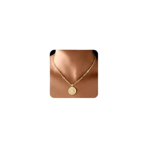 14K Gold Plated Initial Necklace, Style JP-G2T18