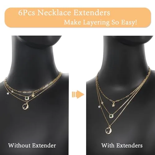 14K Gold Plated Box Chain Set, view 4