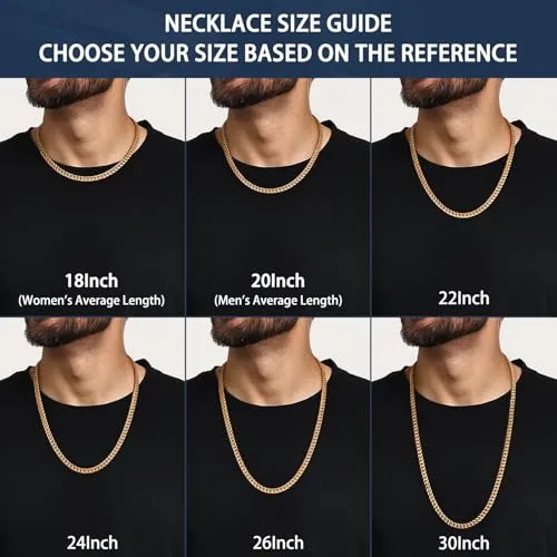6mm 18K Gold over Steel Cuban Link Chain 22 in, Style JP-NTVV7, view 4