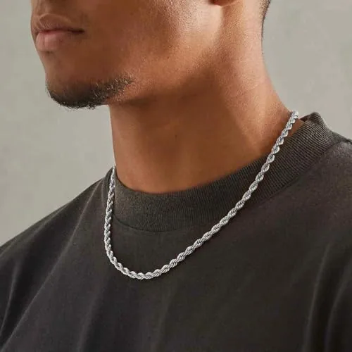 4mm Steel Rope Chain 20 in, view 4