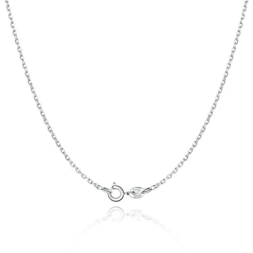 Thin 1.1mm Sterling Silver Cable Chain 14 in, view 2