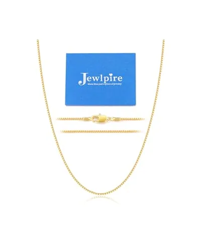 1.3mm Gold over Sterling Silver Box Chain 20 in