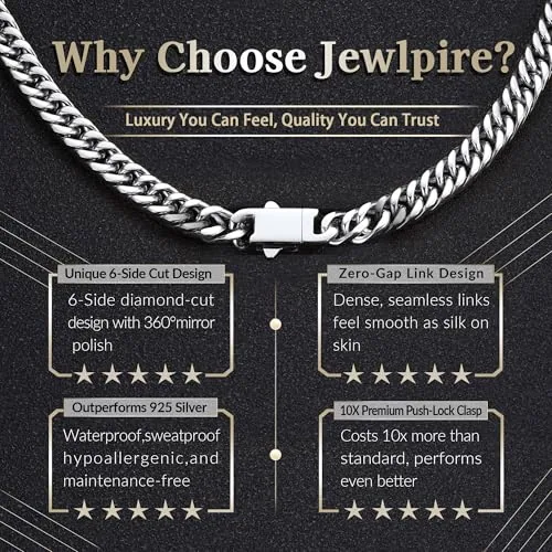 7mm Steel Cuban Link Chain 18 in, view 3