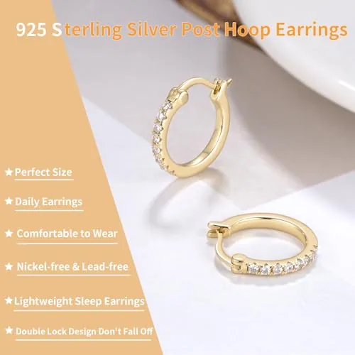 20mm 14K Gold over Sterling Silver Huggie Earrings, Style JP-K6SHX, view 2