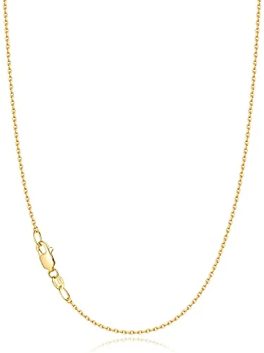 1.1mm 18K Gold over Sterling Silver Cable Chain 20 in