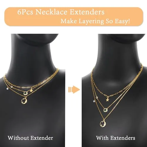18K Gold Plated Cable Chain Set, view 4