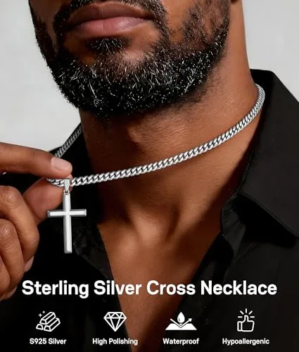 5mm Sterling Silver Cuban Link Chain 22 in, view 2
