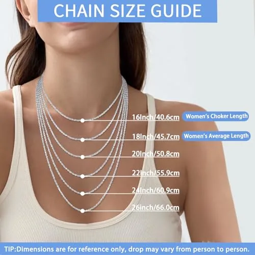 1.5mm Sterling Silver Rope Chain 20 in, Style JP-MHR3Z, view 3
