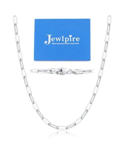 3mm Sterling Silver Paperclip Chain 18 in