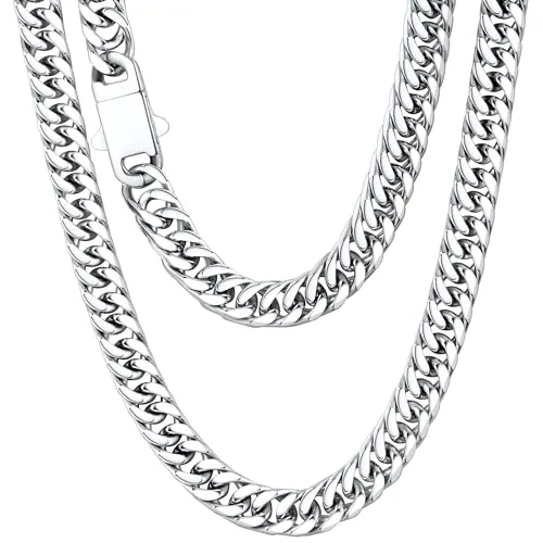 7mm Steel Cuban Link Chain 18 in