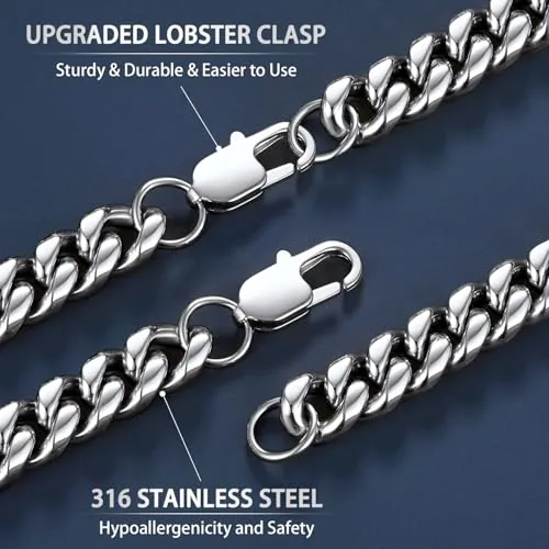 6mm Cuban Link Chain 20 in, Style JP-HSY5M, view 3